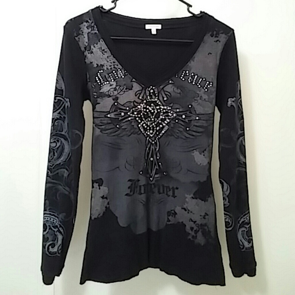 Maurices Black Ribbed Top